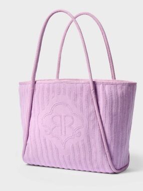 Roller Rabbit x Target Striped Large Terry Beach Tote Bag Lavender NWT